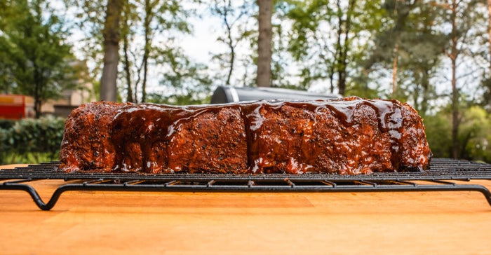 Gerookt gehaktbrood op de Weber pellet smoker