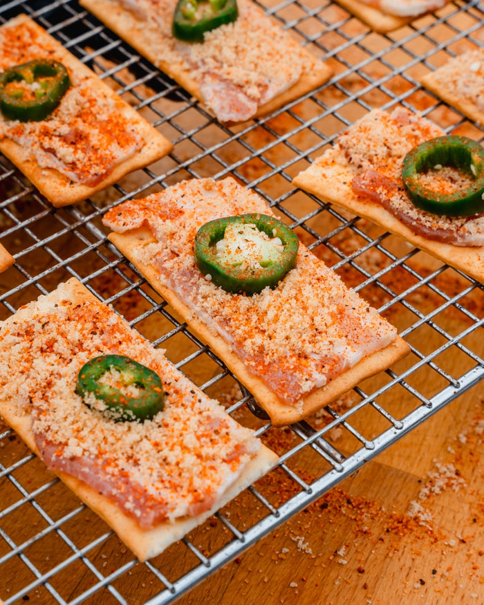 Bacon Crackers op de Weber pellet smoker