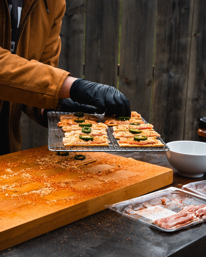 Bacon Crackers op de Weber pellet smoker
