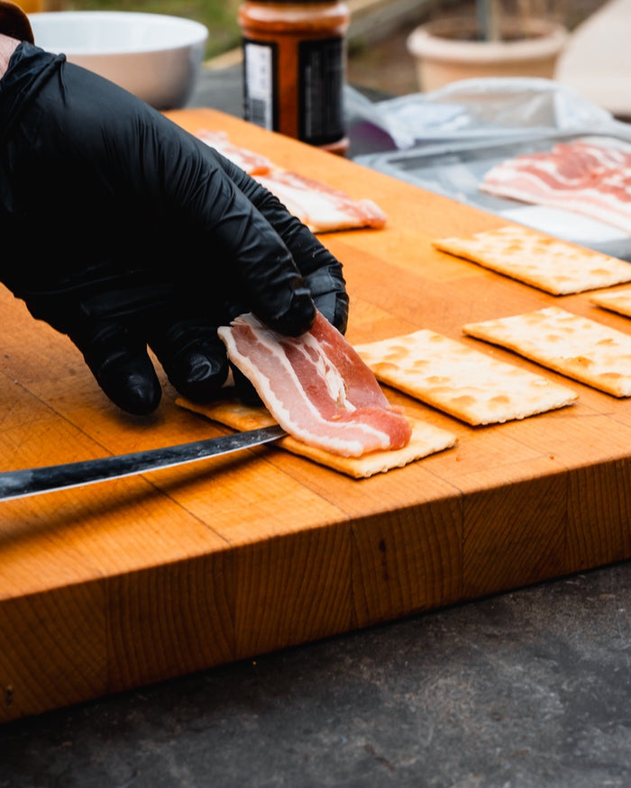 Bacon Crackers op de Weber pellet smoker