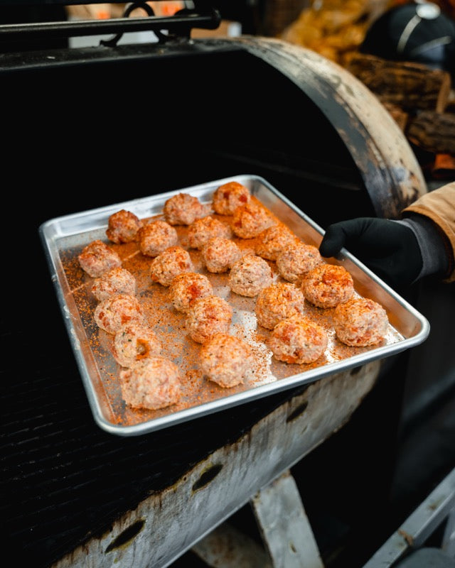 Smoked Meatball Sandwich op de Offset Smoker